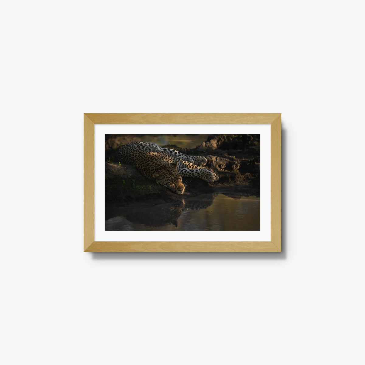 Last light at the waterhole — small / natural / mat