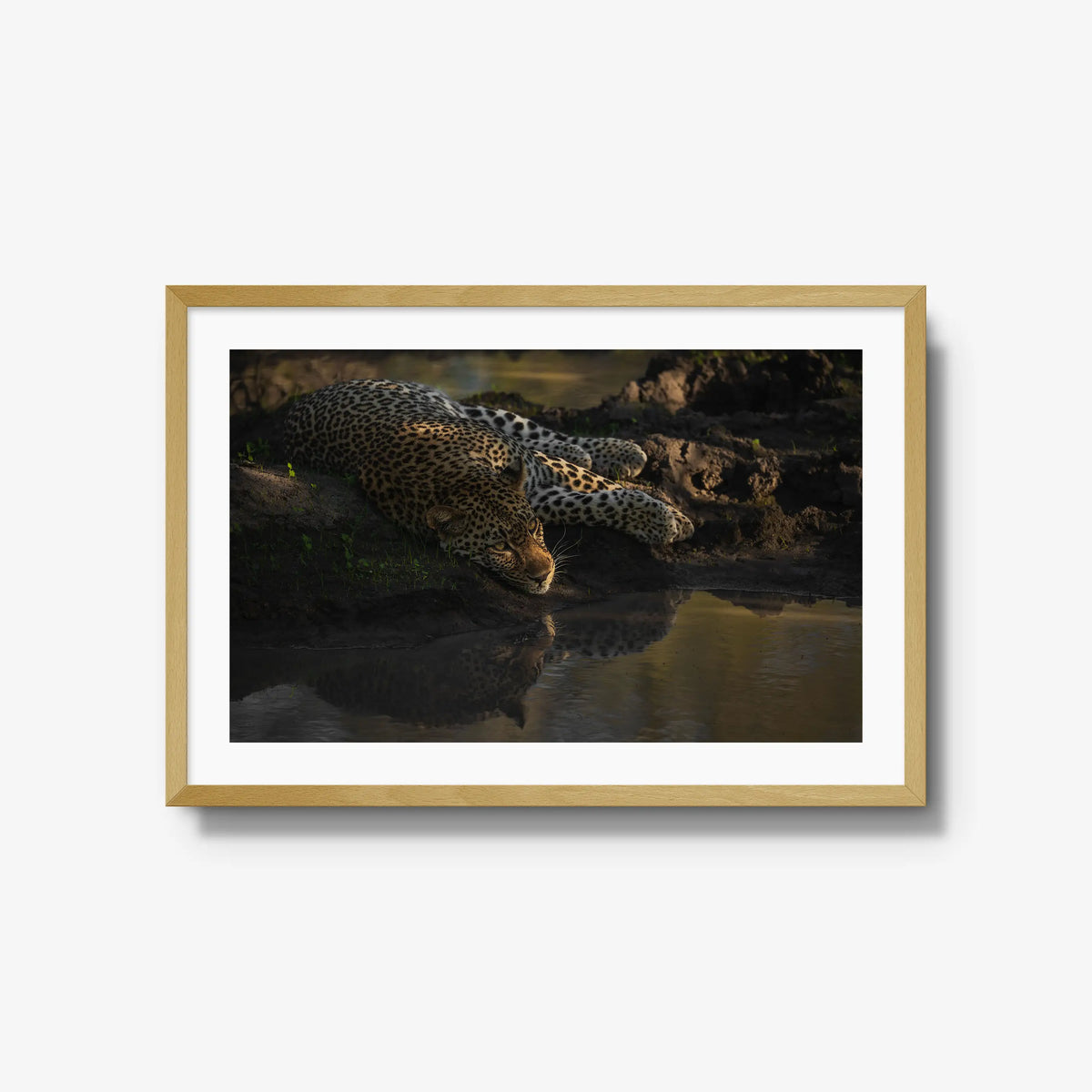 Last light at the waterhole — large / natural / mat